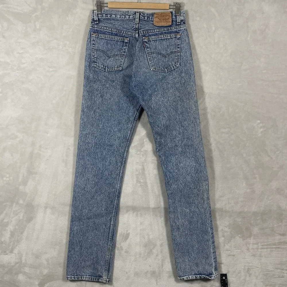 Vtg 80s Levis 501 Jeans Mens 30x34 (fit 30x33) Acid Wash 501-0604 USA Button Fly